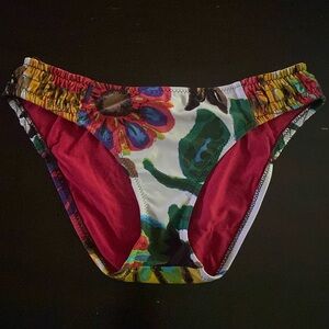 The Lucky Brand Bathing Suits Floral Swimwear Bikini Bottom Medium